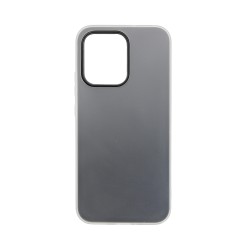 Capa Duro de Silicone Transparente para Oppo A6 Pro 4G Preto